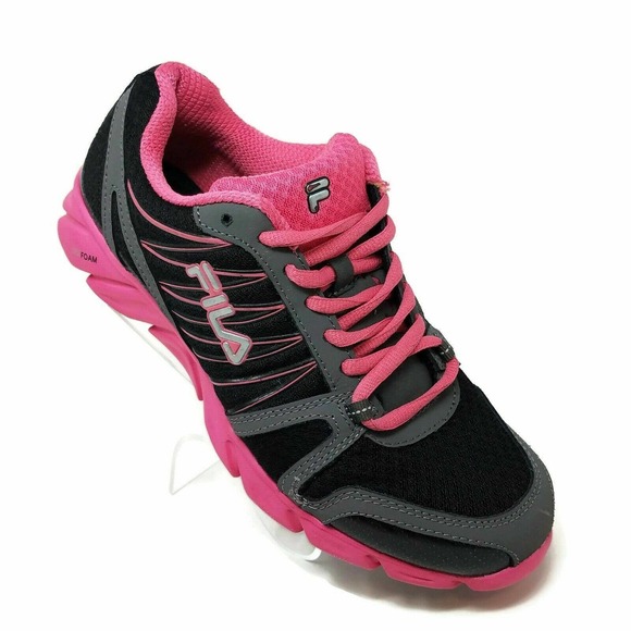 Fila Shoes Fila Womens Dls Foam Mesh Running Shoes Black Pink